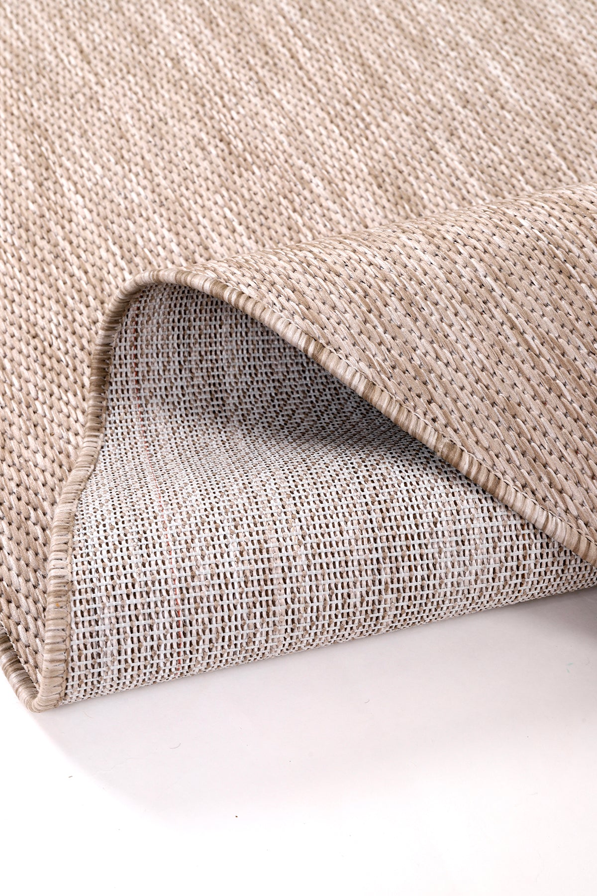 Konfor Halı Tema 9040 Bej Sisal Hasır İç Dış Mekan Kilim Dekoratif Bahçe Balkon Salon Halısı