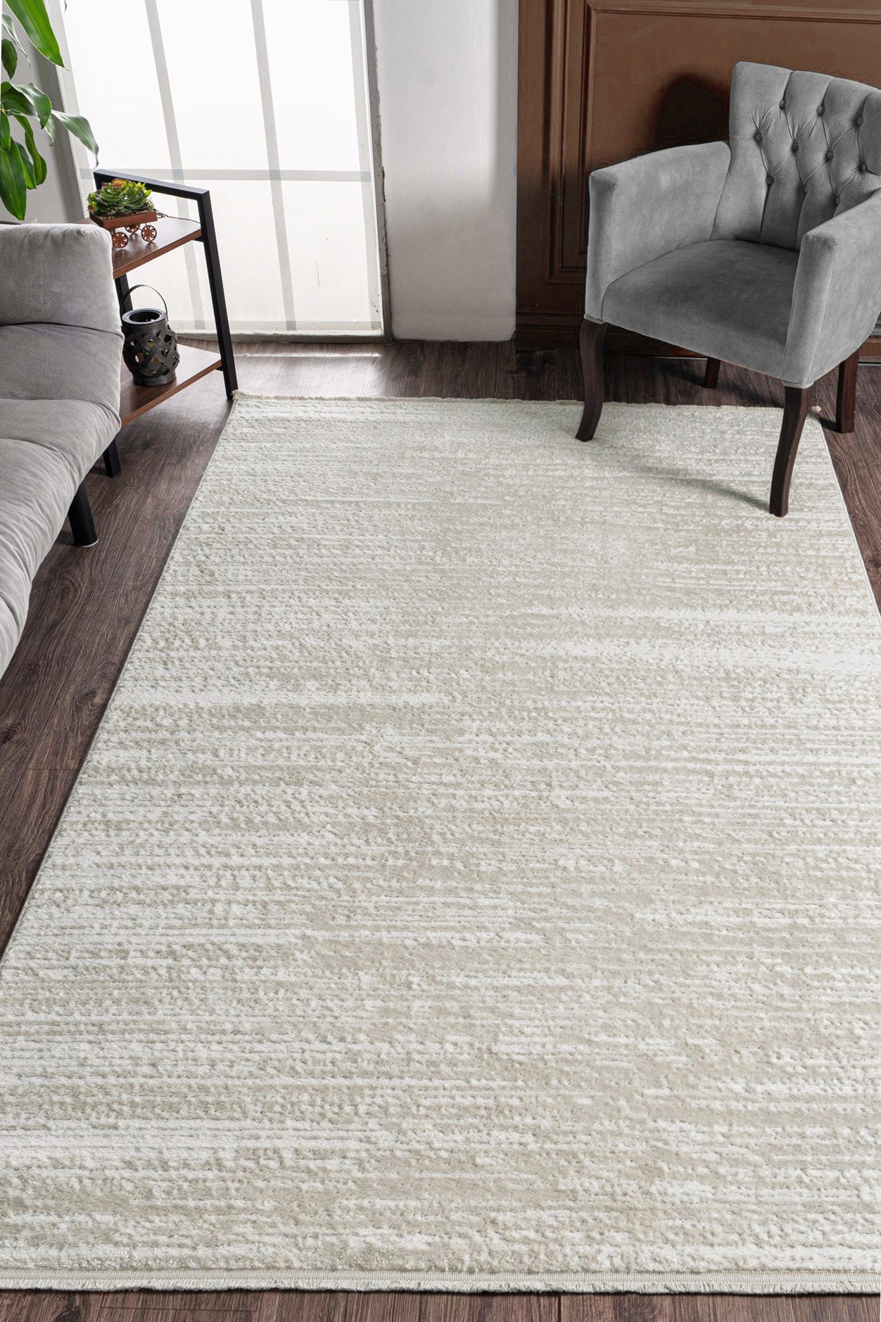 Comfort Jasmine 1452 Creme Beige Moderner Webteppich