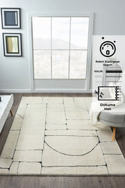 Konfor Jung 7183 Modern Dokuma Yumuşak Post Shaggy Halı