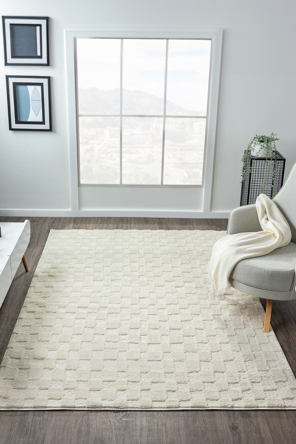 Comfort Jung 7184 Moderner, gewebter, weicher Shaggy-Teppich