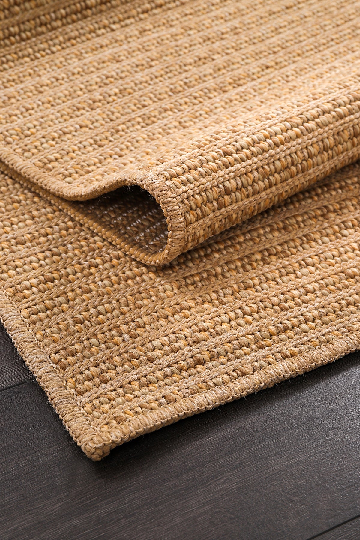 Konfor Jutem 0103 Büyük Ebat Jüt Hasır Bukle Örme Kilim Modern Oturma Odası Salon Halısı İç ve Dış Mekan Halısı