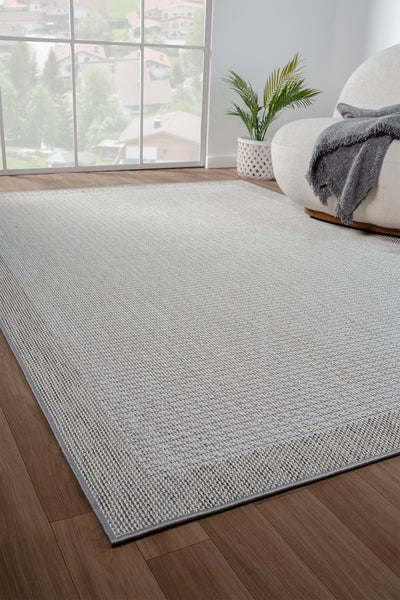 Konfor Sisalux 3093 Krem Jüt Tabanlı Modern Dokuma Kilim Sisal Hasır Halı