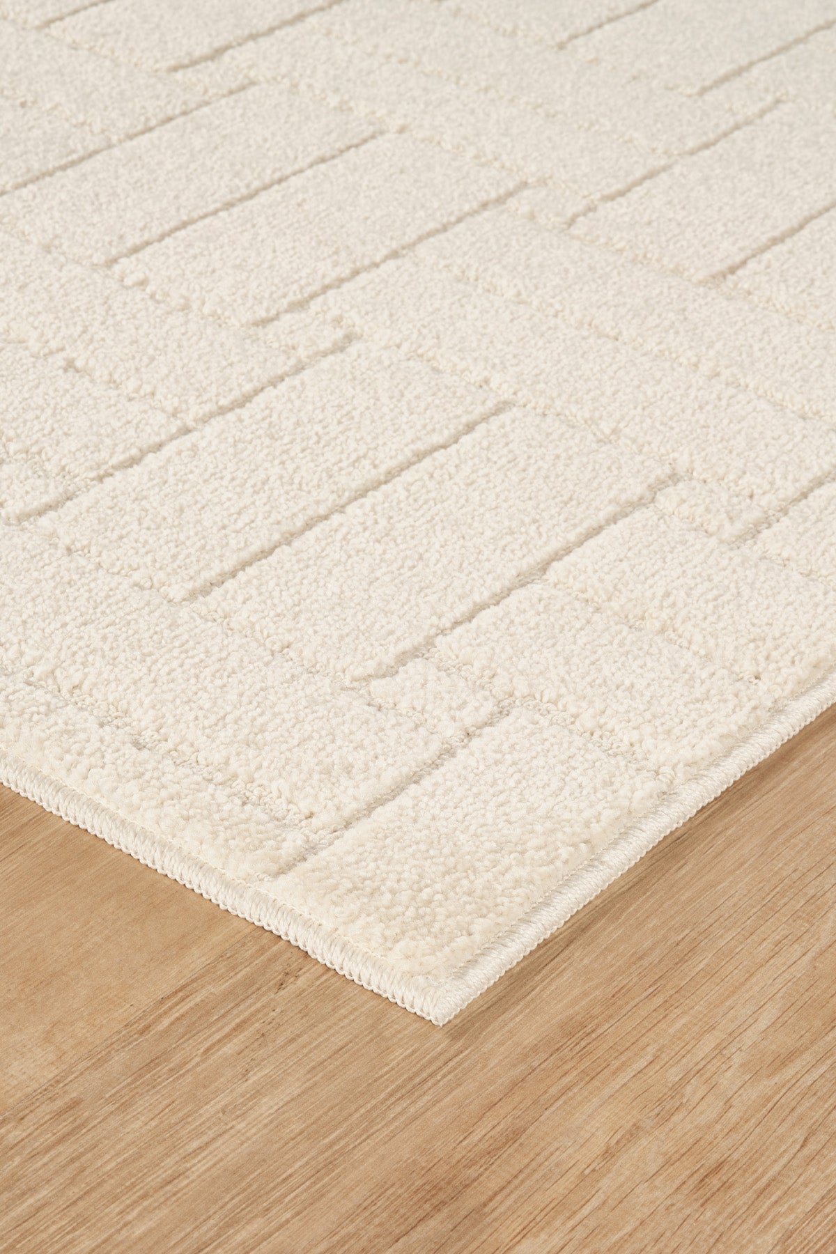 Krem Yumuşak Dokulu Uzun Ömürlü Lateks Kaymaz Taban Salon Oturma Odası Mutfak Koridor Halı RivonRN02