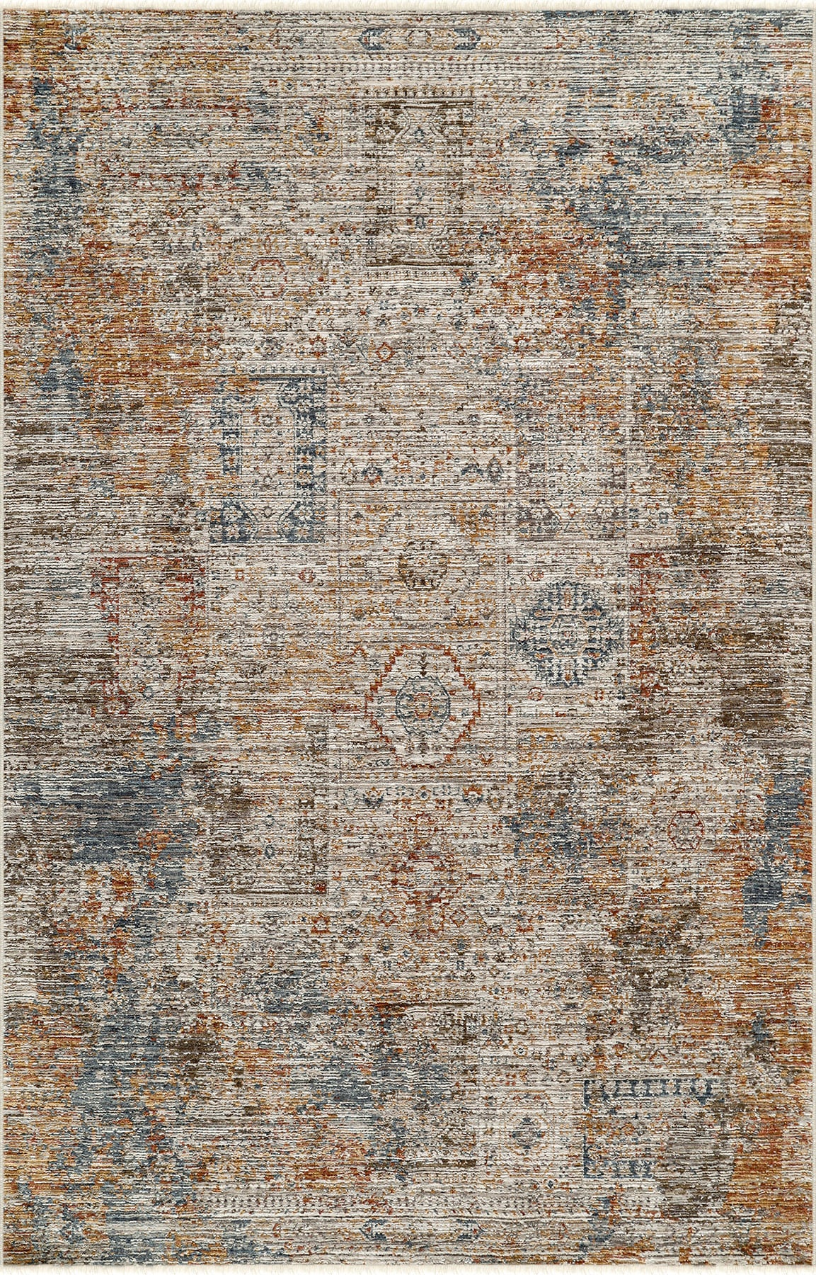Lavinia LA002 Multicolored, Non-Shedding, Living Room, Kitchen, Hallway, Sitting Room Runner Rug, Machine-Made Carpet