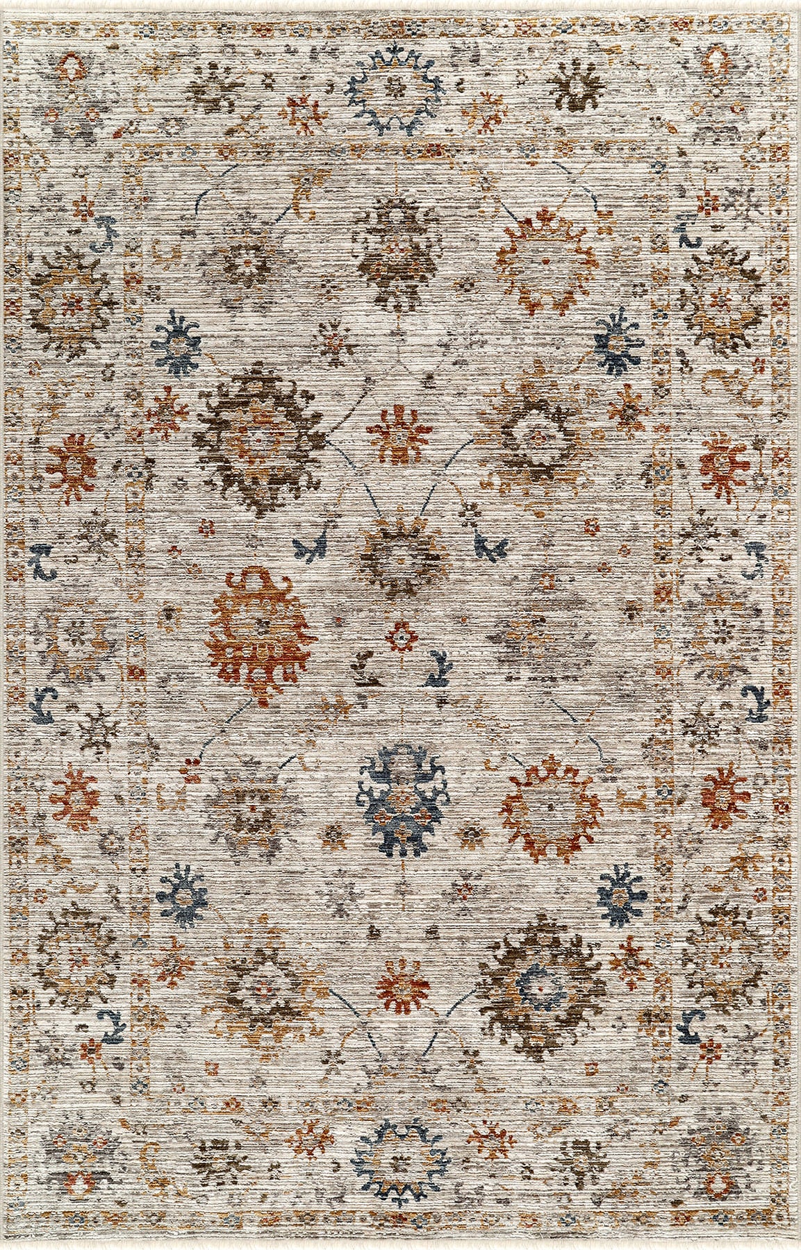 Lavinia LA010 Multicolored, Non-Shedding, Living Room, Kitchen, Hallway, Sitting Room Runner Rug, Machine-Made Carpet