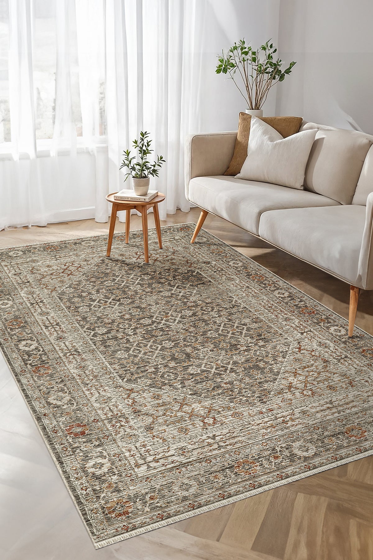 Lavinia LA011 Multicolored, Non-Shedding, Living Room, Kitchen, Hallway, Sitting Room Runner Rug, Machine-Made Carpet