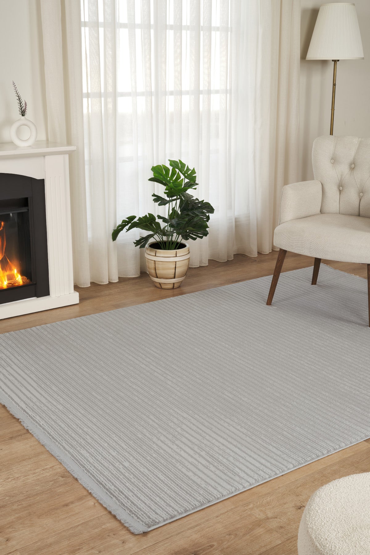 Marla 2007 Gri Hav Toz Vermez Salon Mutfak Koridor Oturma Odası Yolluk Halı Makine Halısı