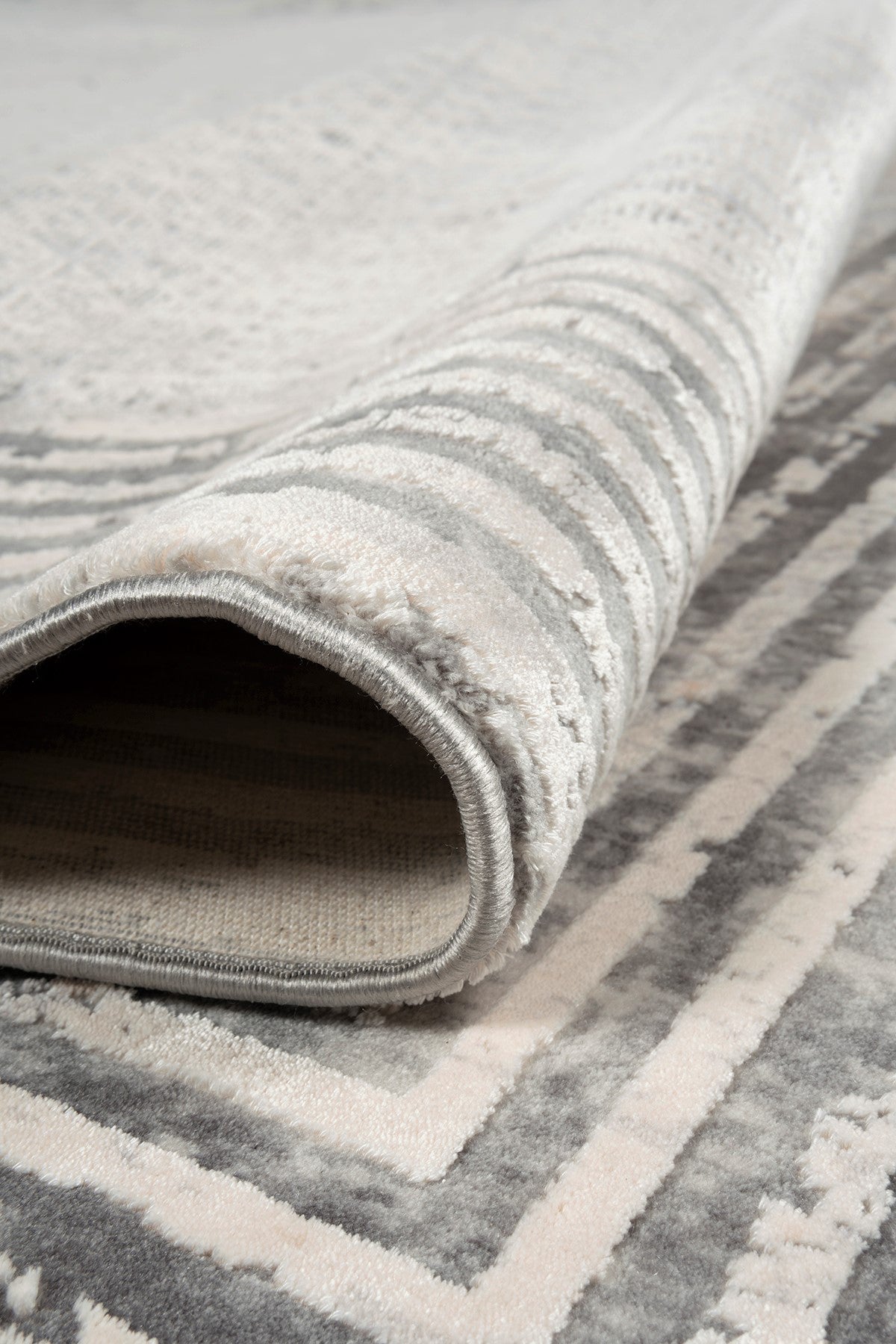Mazzini 1478 Grey Durable Soft Textured Living Room Kitchen Hallway Sitting Room Runner Rug
