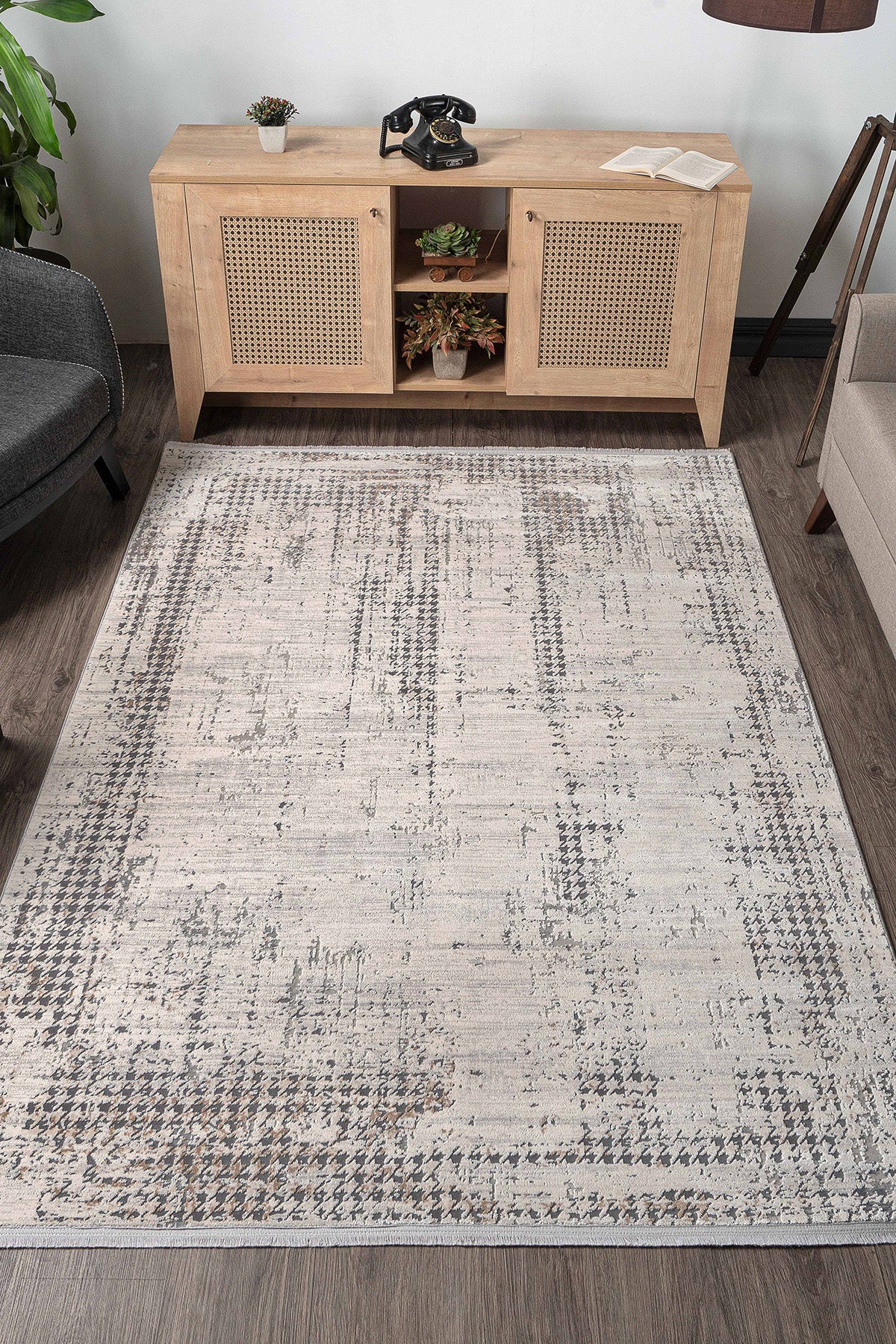 Mazzini 1479 Bej Uzun Ömürlü Yumuşak Dokulu Salon Mutfak Koridor Oturma Odası Yolluk Halı