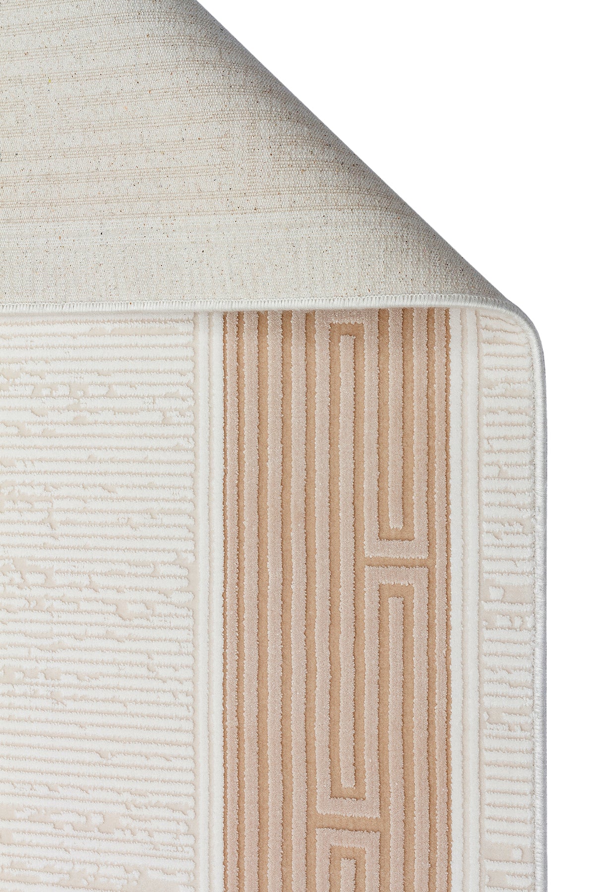 Mazzini 1480 Krem Uzun Ömürlü Yumuşak Dokulu Salon Mutfak Koridor Oturma Odası Yolluk Halı