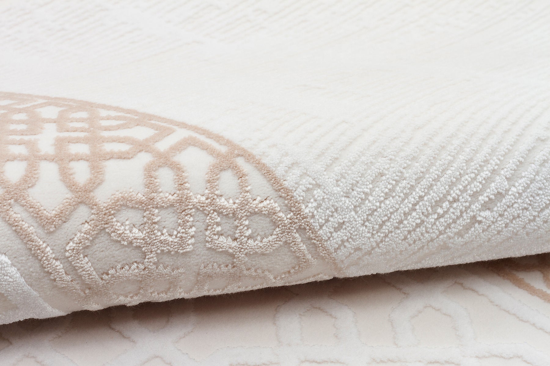 Mazzini 1481 Krem Uzun Ömürlü Yumuşak Dokulu Salon Mutfak Koridor Oturma Odası Yolluk Halı