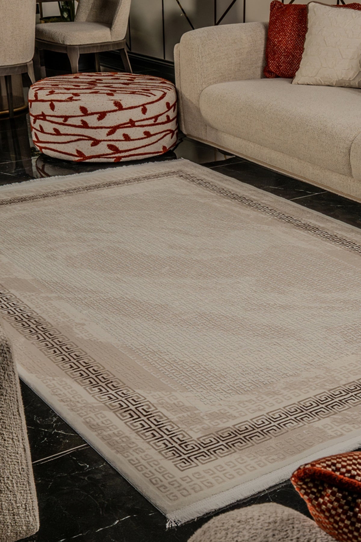 Mexx MX001 Bej Hav Toz Vermez Salon Mutfak Koridor Oturma Odası Yolluk Halı Makine Halısı