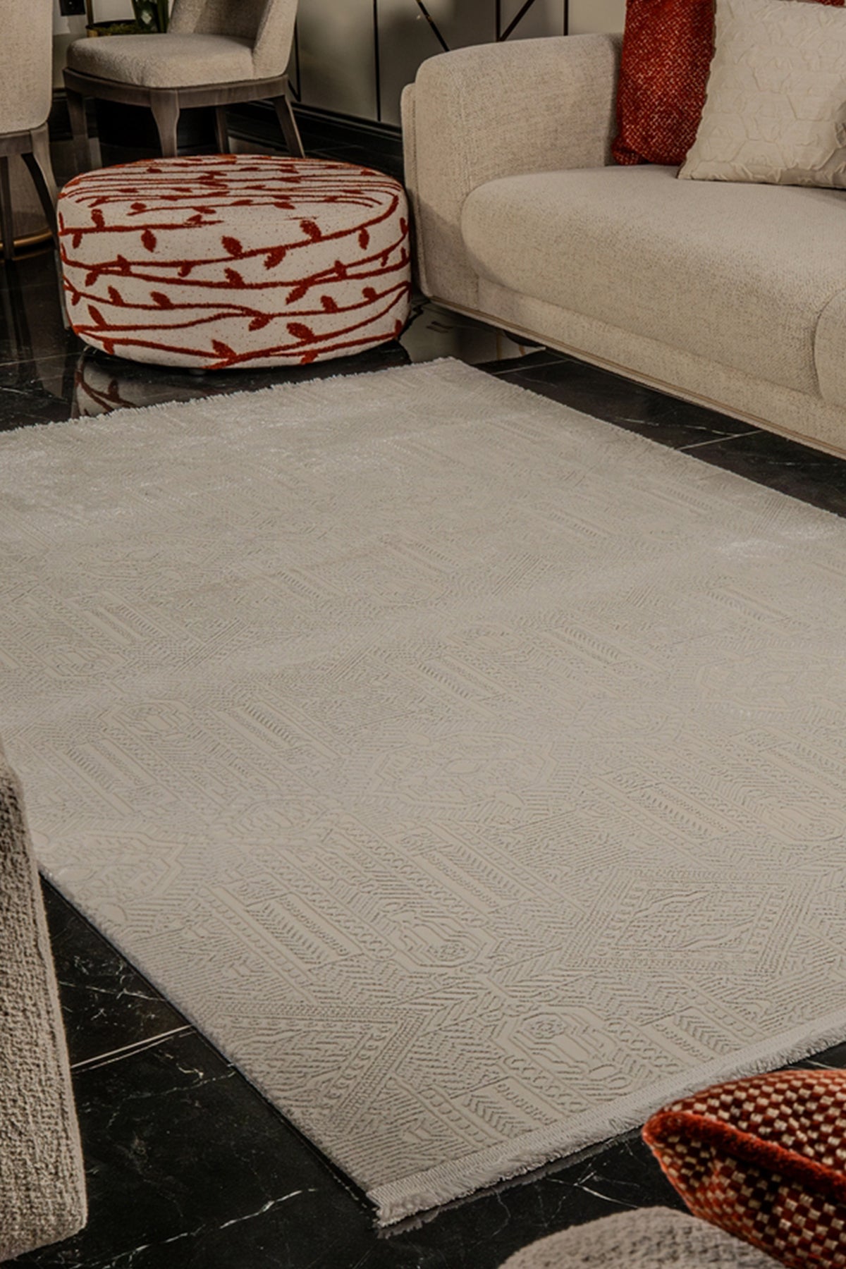 Mexx MX003 Beyaz Hav Toz Vermez Salon Mutfak Koridor Oturma Odası Yolluk Halı Makine Halısı