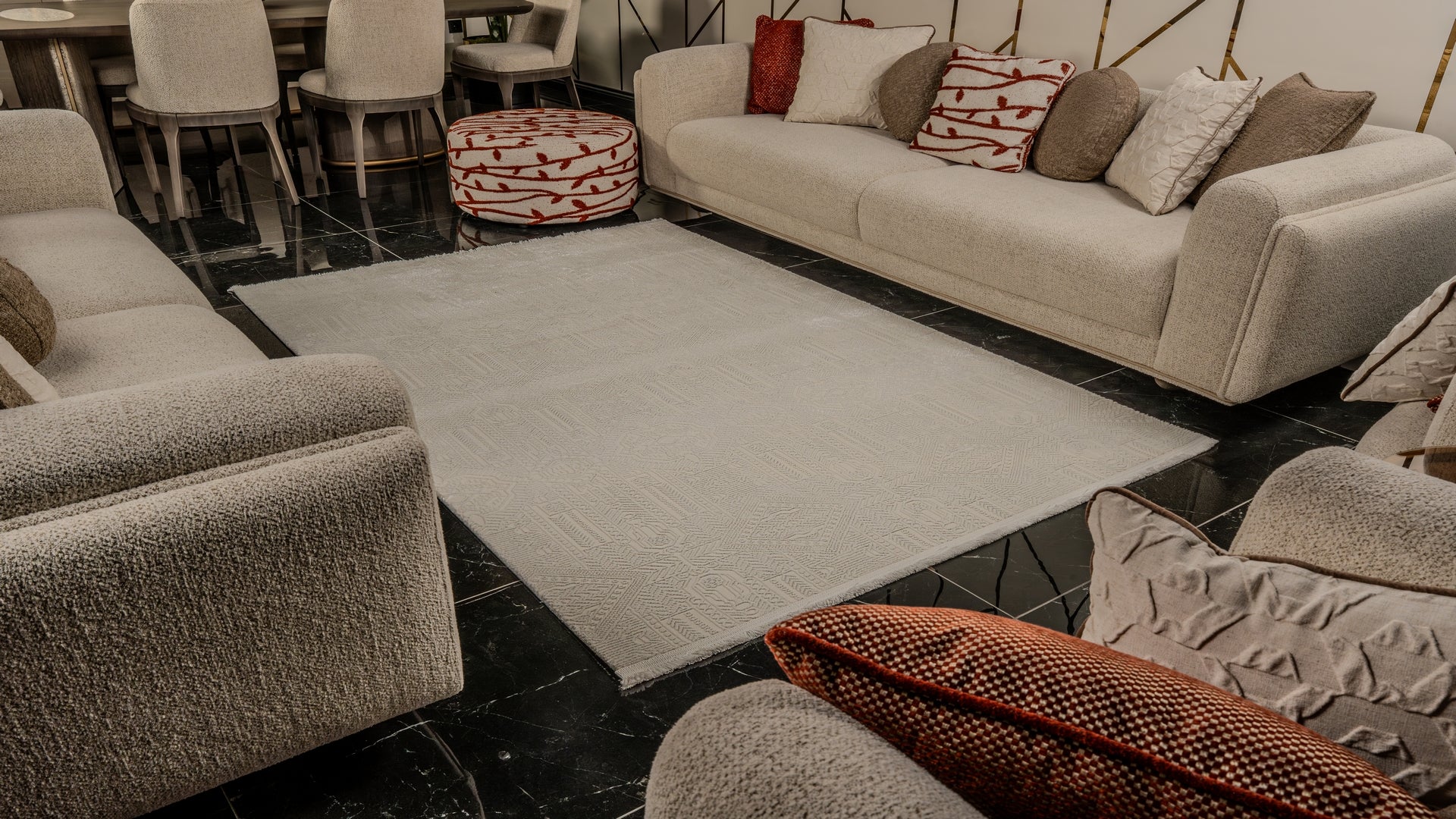 Mexx MX003 Beyaz Hav Toz Vermez Salon Mutfak Koridor Oturma Odası Yolluk Halı Makine Halısı