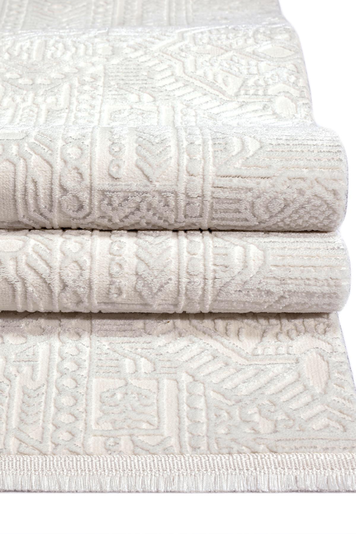 Mexx MX003 Beyaz Hav Toz Vermez Salon Mutfak Koridor Oturma Odası Yolluk Halı Makine Halısı