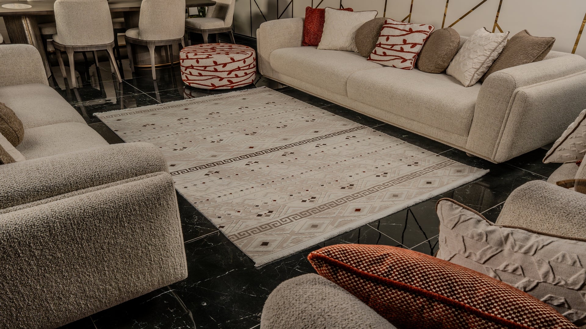 Mexx MX004 Çok Renkli Hav Toz Vermez Salon Mutfak Koridor Oturma Odası Yolluk Halı Makine Halısı