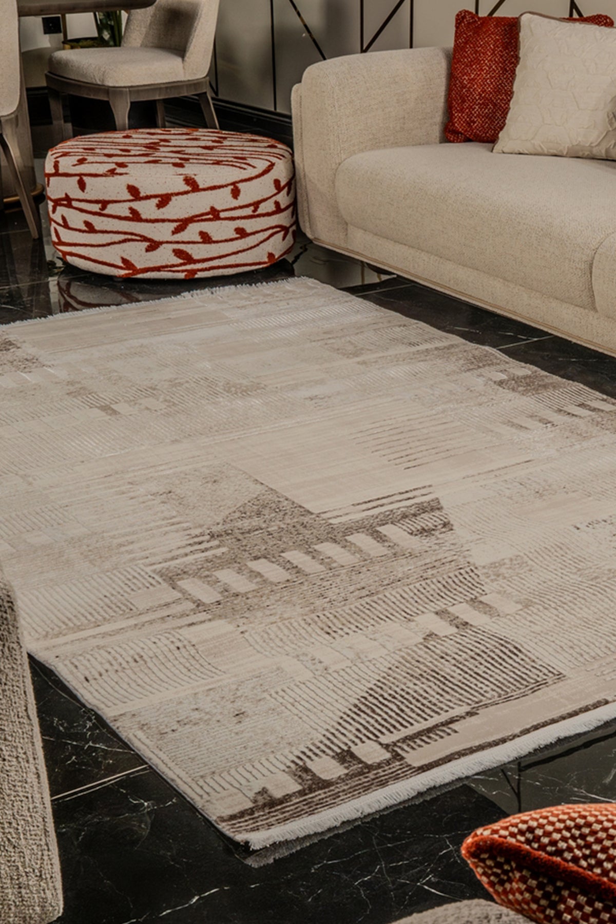 Mexx MX006 Bej Hav Toz Vermez Salon Mutfak Koridor Oturma Odası Yolluk Halı Makine Halısı