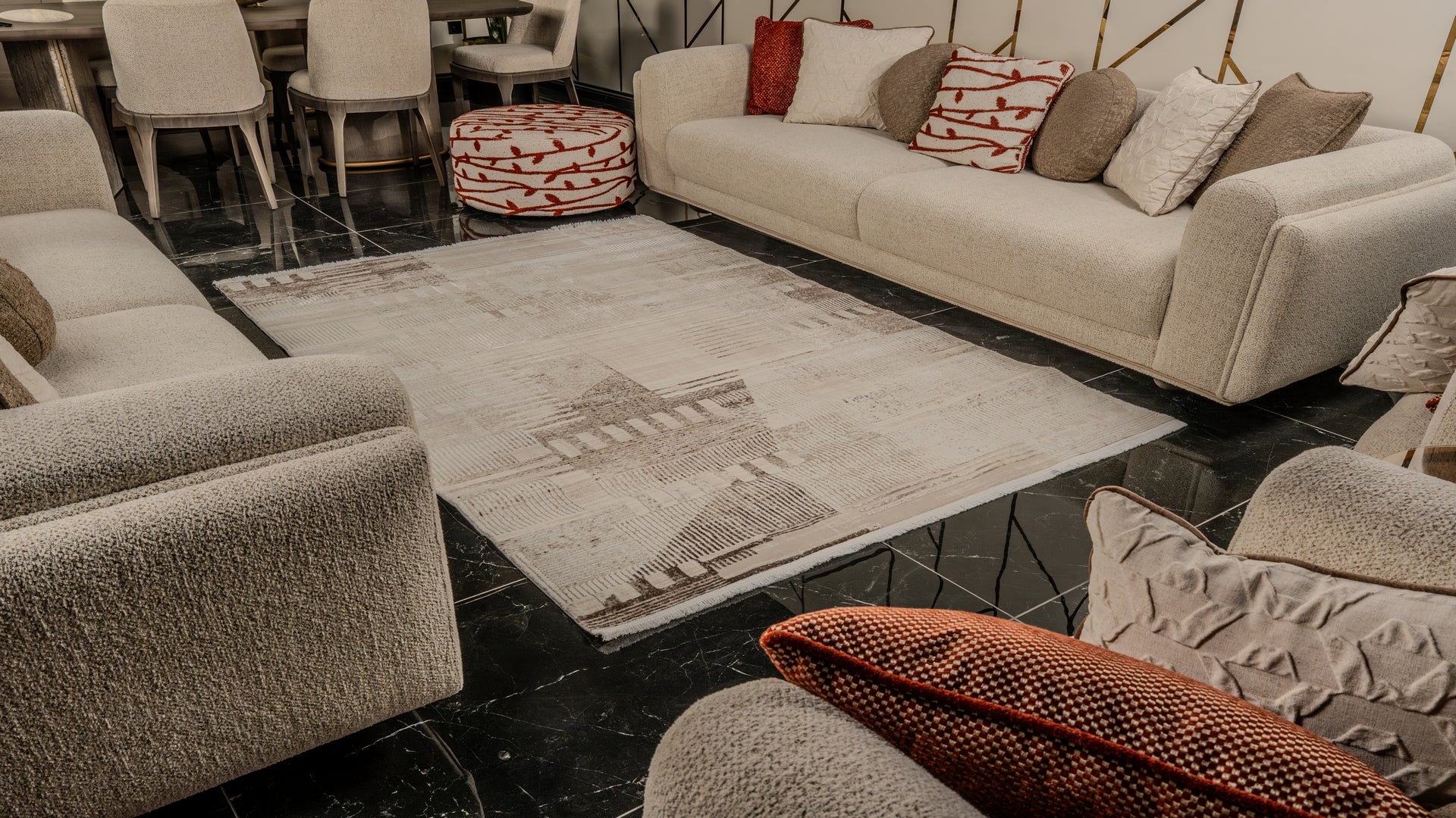 Mexx MX006 Bej Hav Toz Vermez Salon Mutfak Koridor Oturma Odası Yolluk Halı Makine Halısı