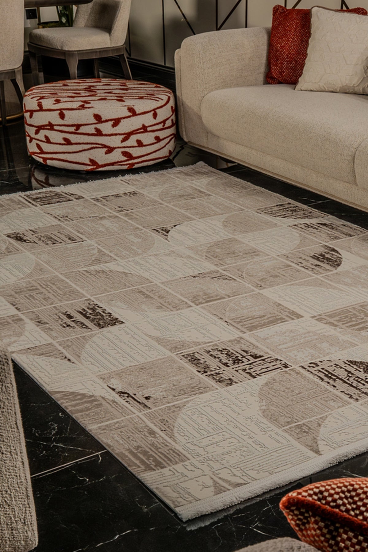 Mexx MX007 Bej Hav Toz Vermez Salon Mutfak Koridor Oturma Odası Yolluk Halı Makine Halısı