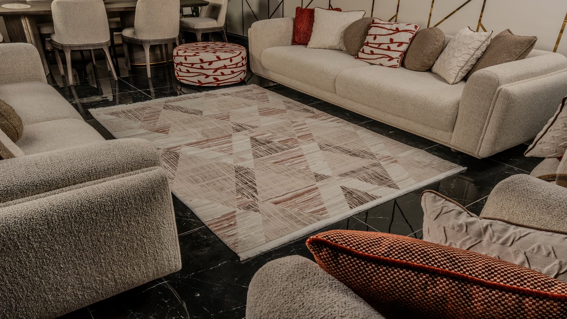 Mexx MX009 Çok Renkli Hav Toz Vermez Salon Mutfak Koridor Oturma Odası Yolluk Halı Makine Halısı