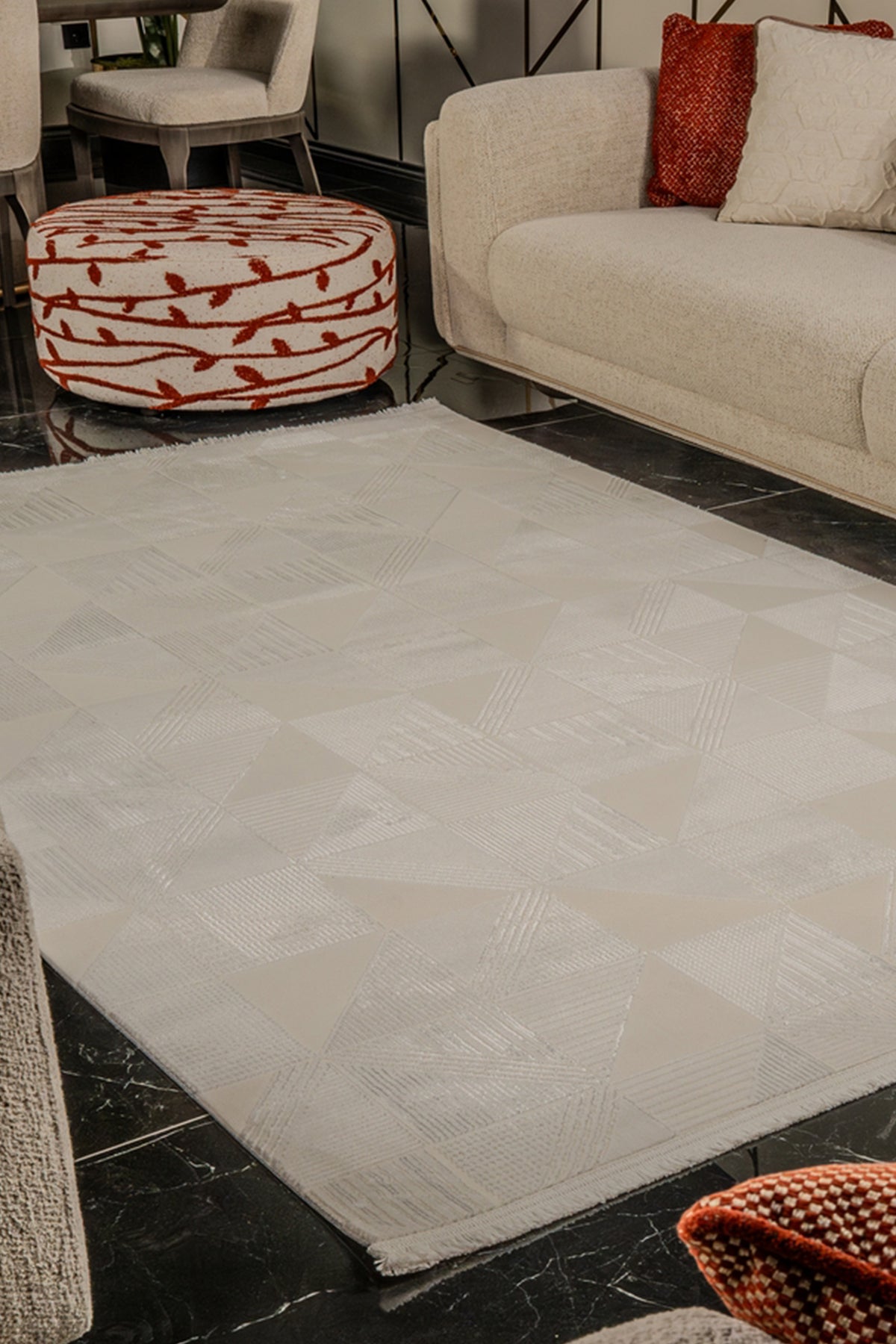 Mexx MX010 Krem Hav Toz Vermez Salon Mutfak Koridor Oturma Odası Yolluk Halı Makine Halısı