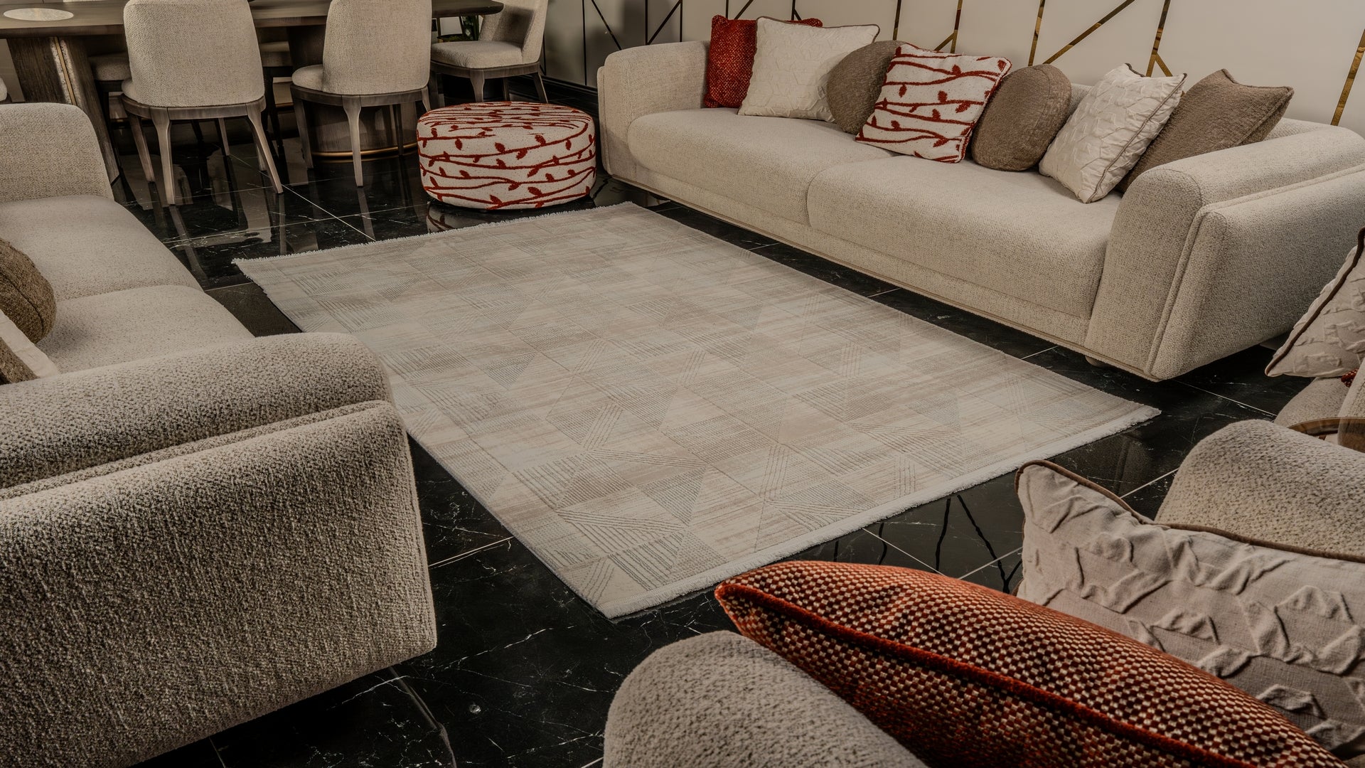 Mexx MX011 Bej Hav Toz Vermez Salon Mutfak Koridor Oturma Odası Yolluk Halı Makine Halısı