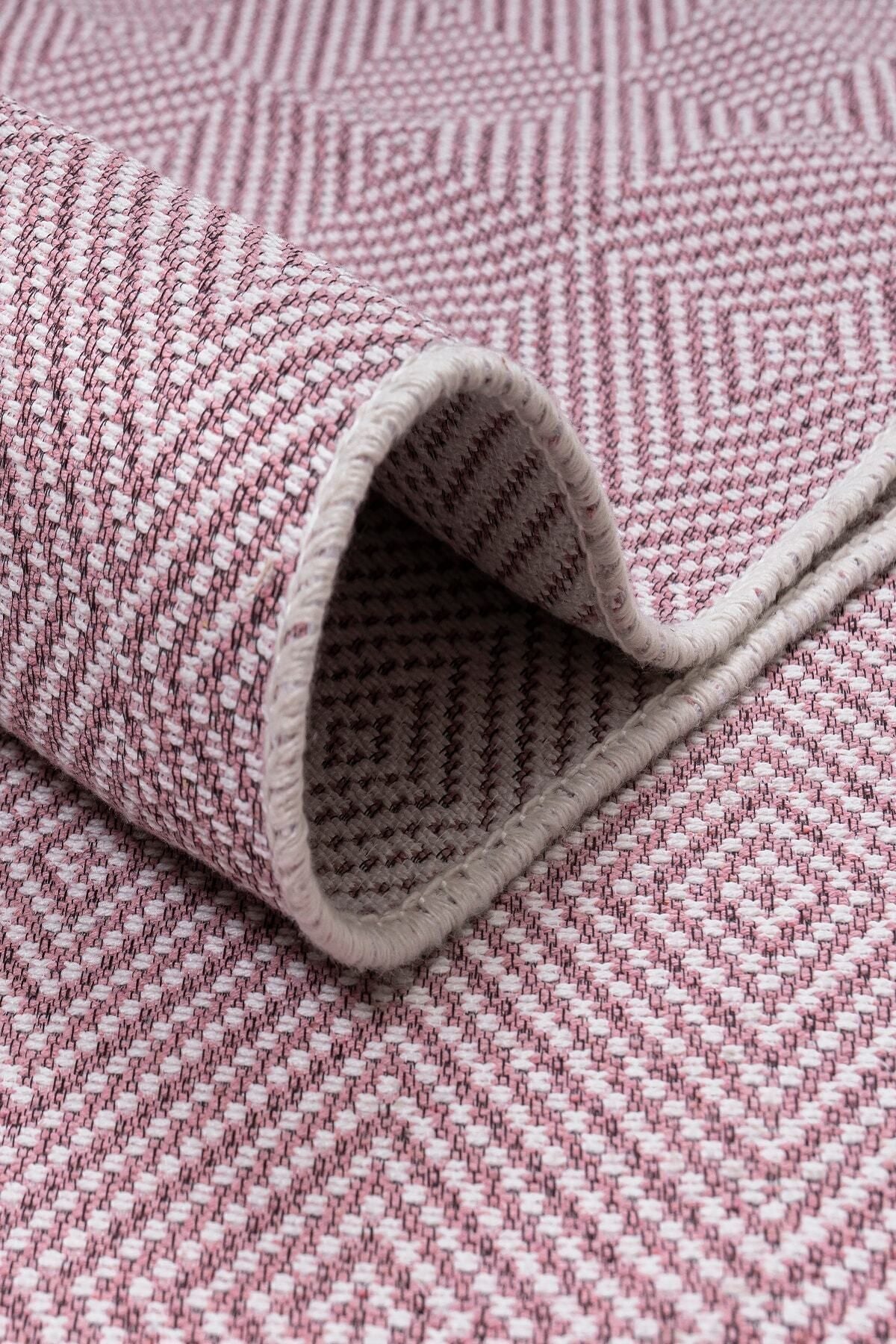 Modern Çift Taraflı Yıkanabilir Pamuk Saçaklı Dokuma Dekoratif Yolluk Halı Kilim