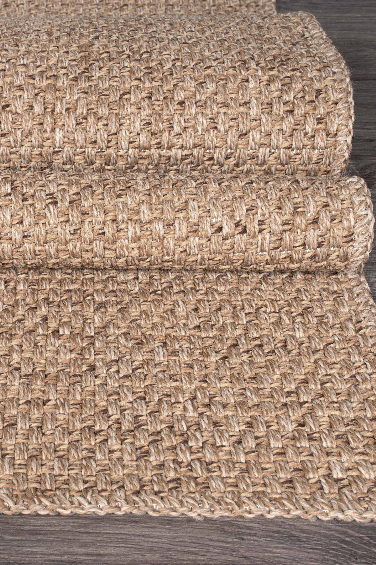 Moderner Jute-Läufer Rusticana 3101 Naturgestrickter Kelim