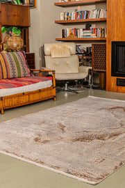 Modern MD003 Bej Uzun Ömürlü Yumuşak Dokulu Salon Mutfak Koridor Oturma Odası Yolluk Halı