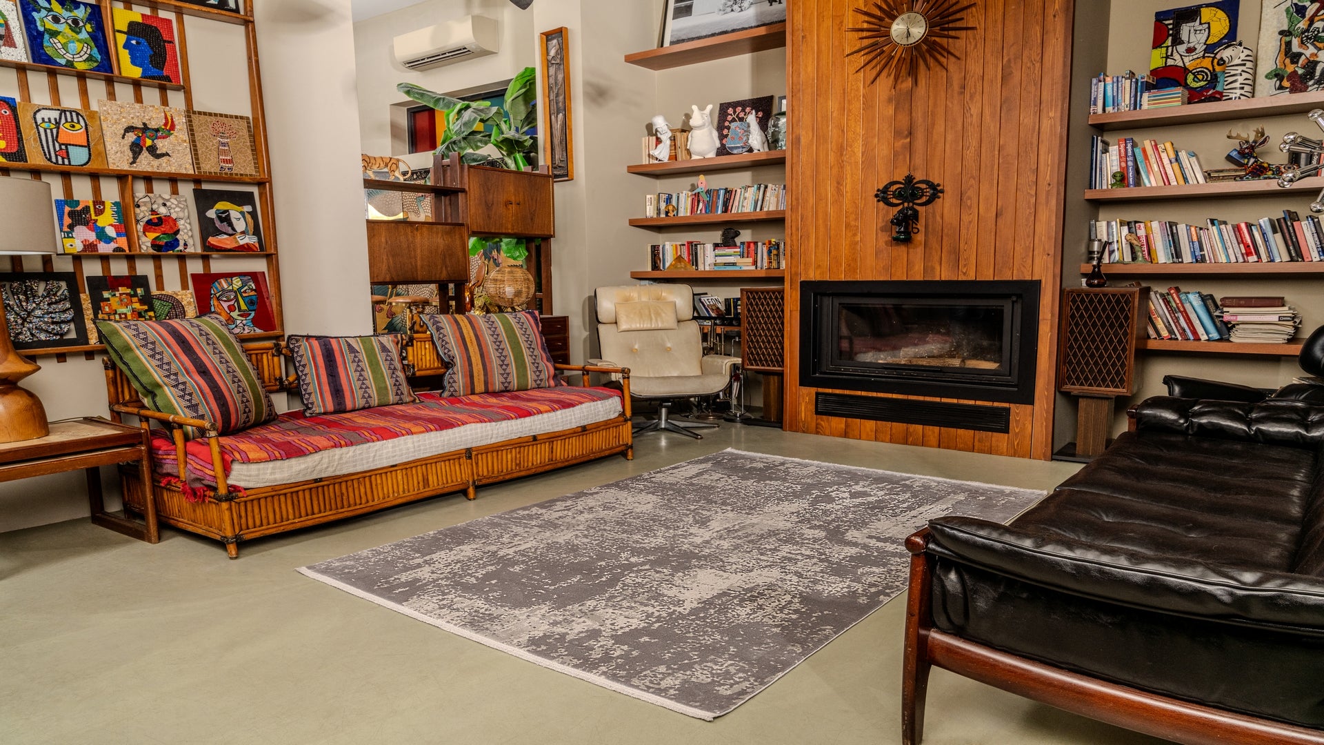 Modern MD011 Beyaz-Antrasit Uzun Ömürlü Yumuşak Dokulu Salon Mutfak Koridor Oturma Odası Yolluk Halı