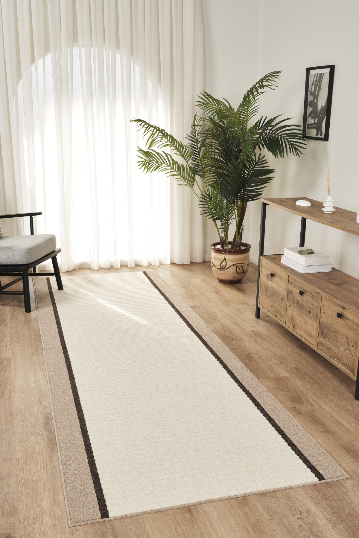 Mono MN05 Krem Hav Toz Vermez Salon Mutfak Koridor Oturma Odası Yolluk Halı