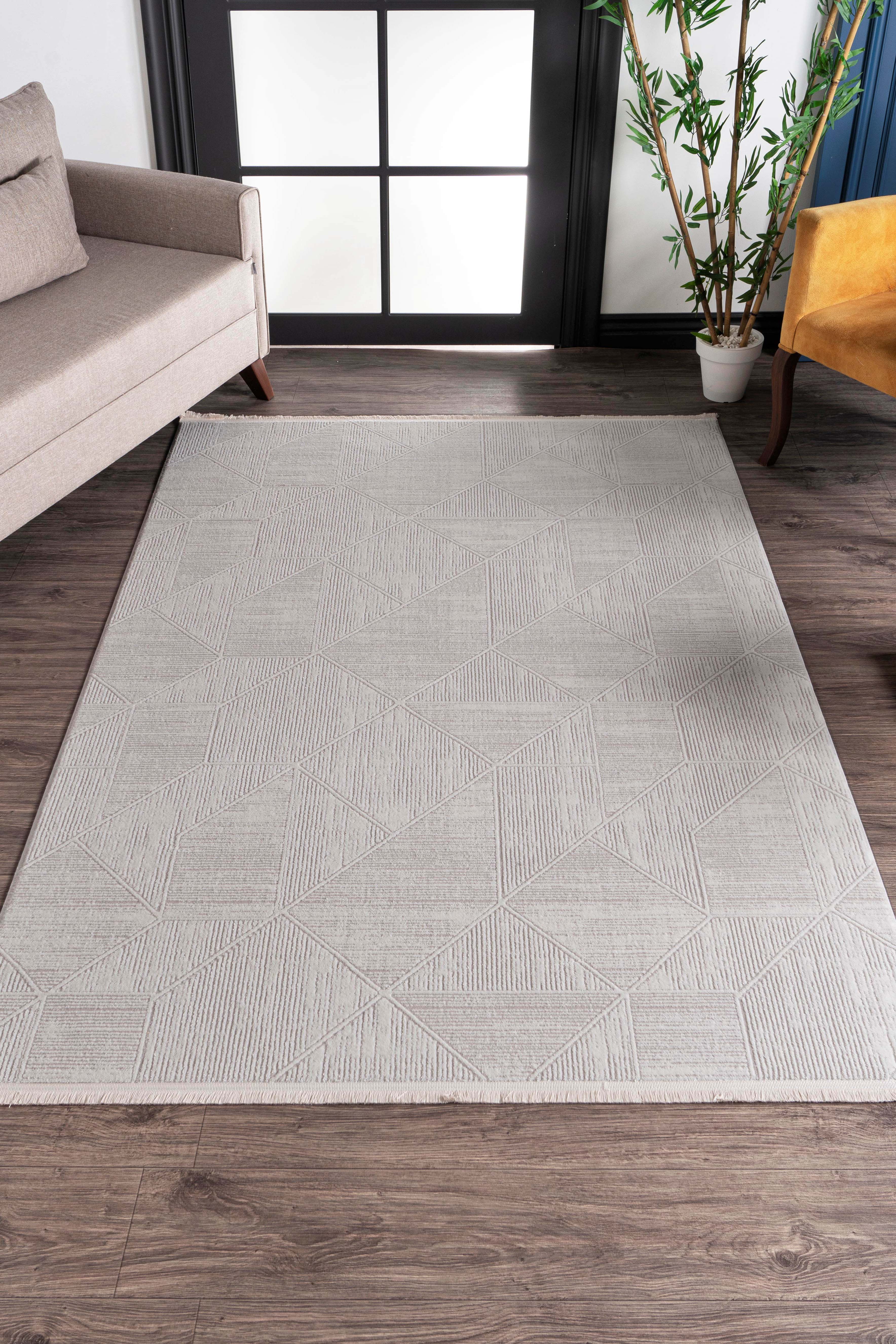 Nar A0190 Bej Uzun Ömürlü Yumuşak Dokulu Salon Mutfak Koridor Oturma Odası Yolluk Halı Makine Halısı