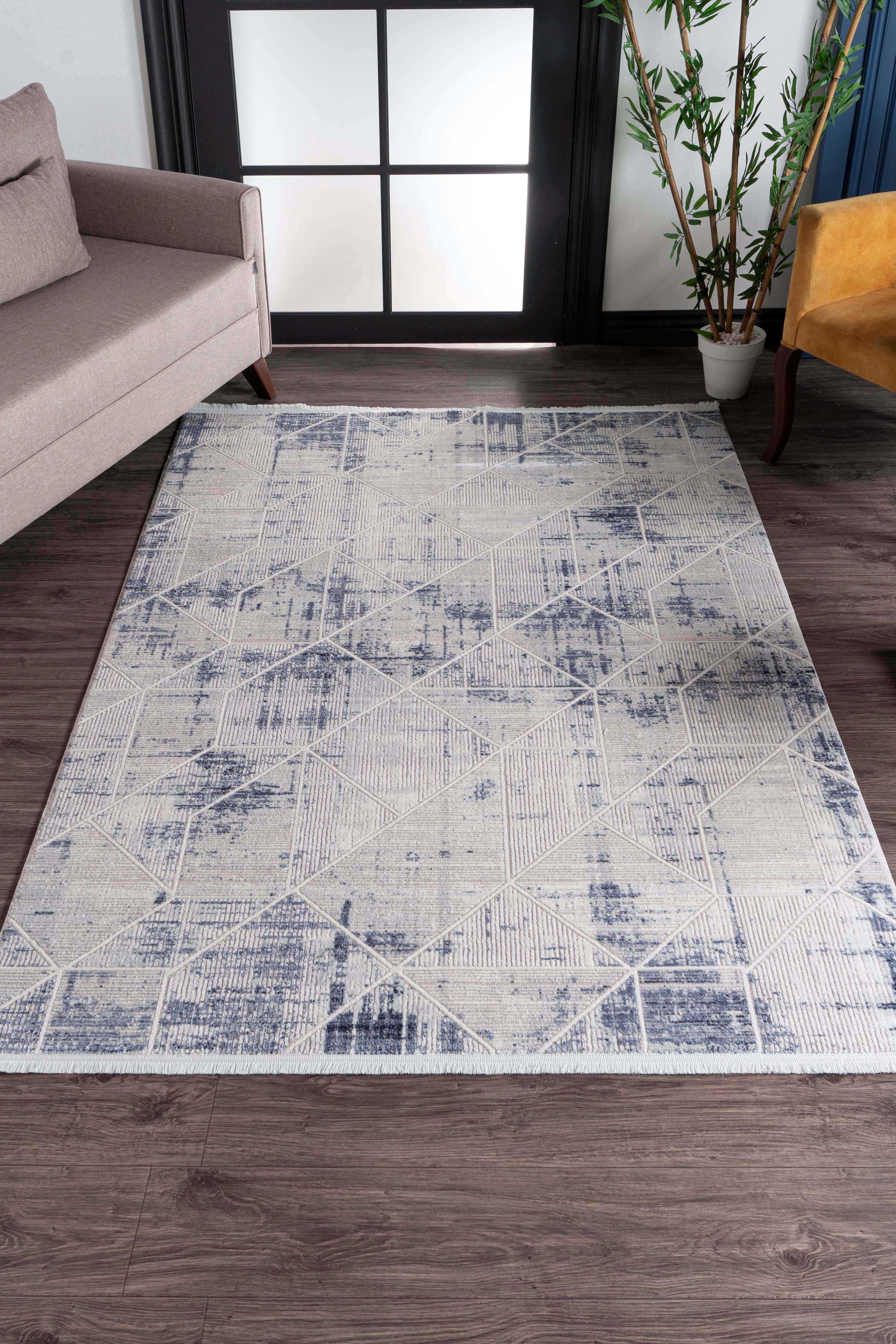 Nar A0191 Beige Strapazierfähiger, weicher Läuferteppich für Wohnzimmer, Küche, Flur, Aufenthaltsraum, maschinell hergestellt