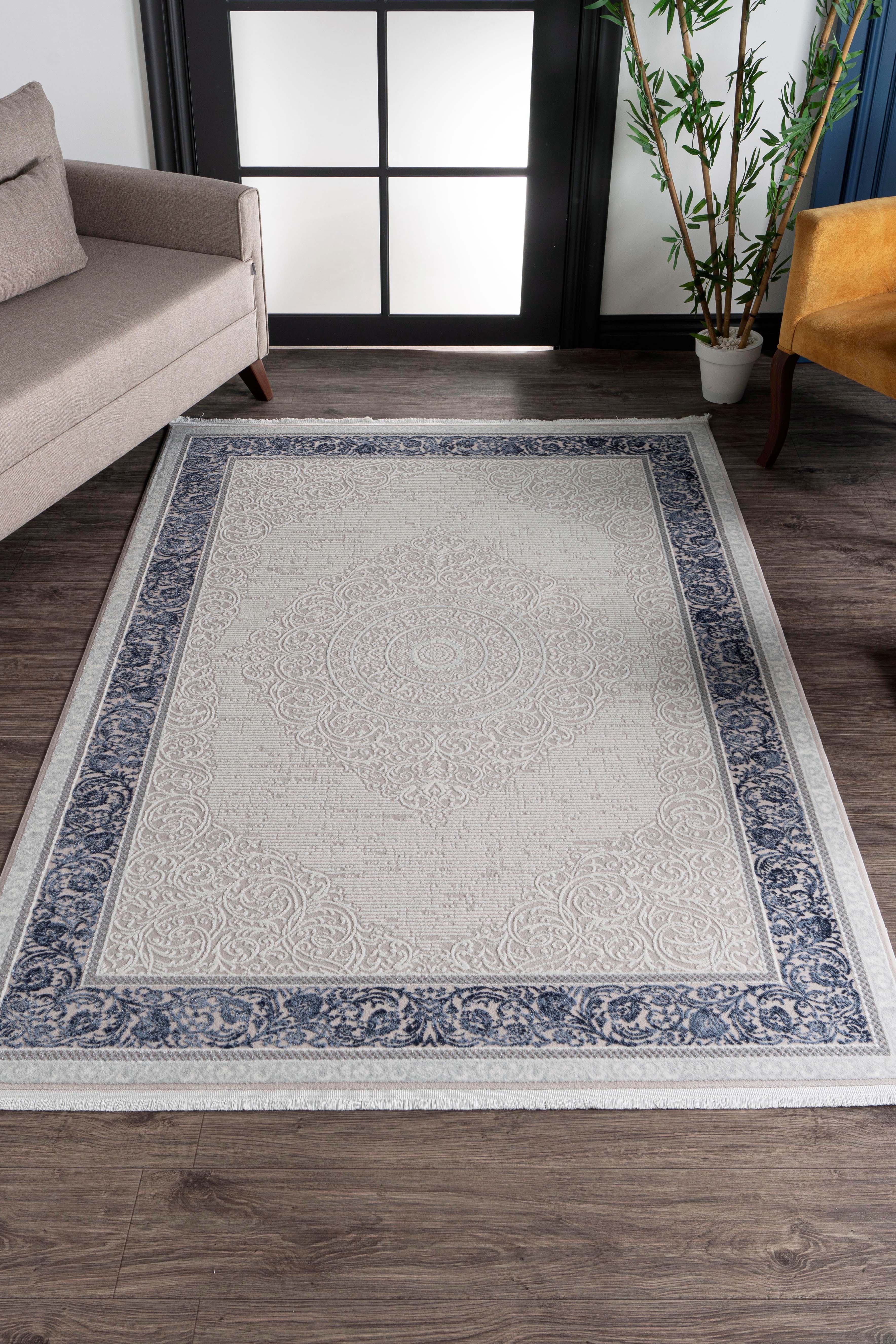 Nar A0194 Bej Uzun Ömürlü Yumuşak Dokulu Salon Mutfak Koridor Oturma Odası Yolluk Halı Makine Halısı