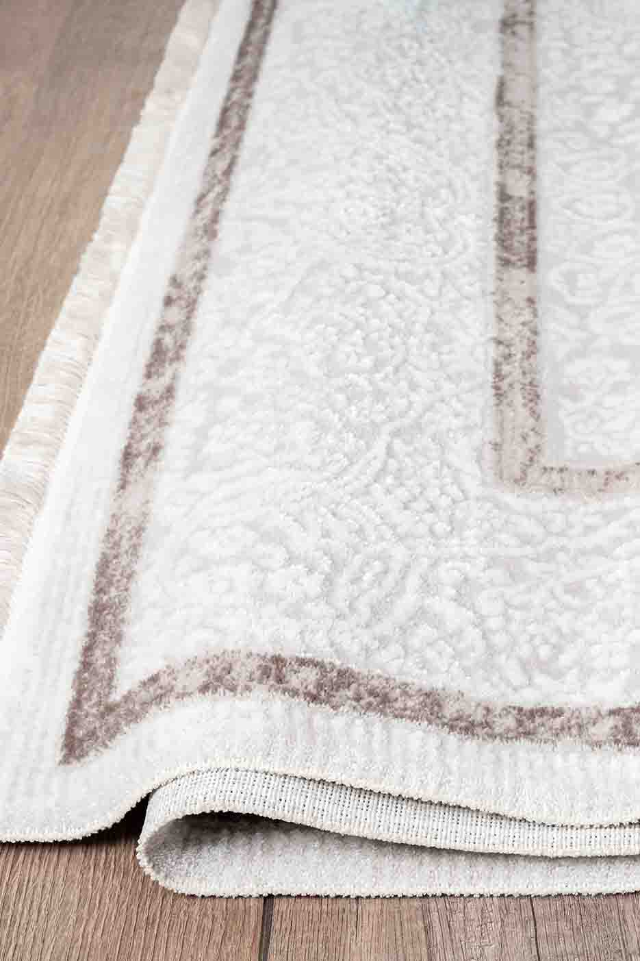 Nar A0204 Bej Uzun Ömürlü Yumuşak Dokulu Salon Mutfak Koridor Oturma Odası Yolluk Halı Makine Halısı