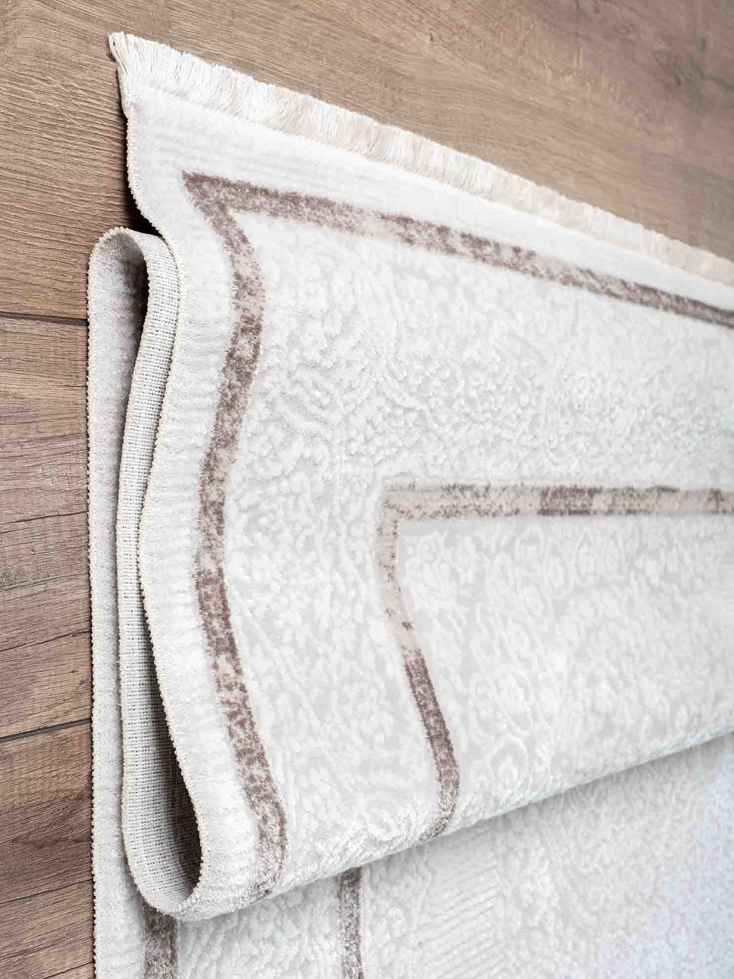 Nar A0204 Bej Uzun Ömürlü Yumuşak Dokulu Salon Mutfak Koridor Oturma Odası Yolluk Halı Makine Halısı