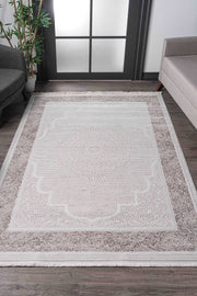 Nar A0205 Bej Uzun Ömürlü Yumuşak Dokulu Salon Mutfak Koridor Oturma Odası Yolluk Halı Makine Halısı