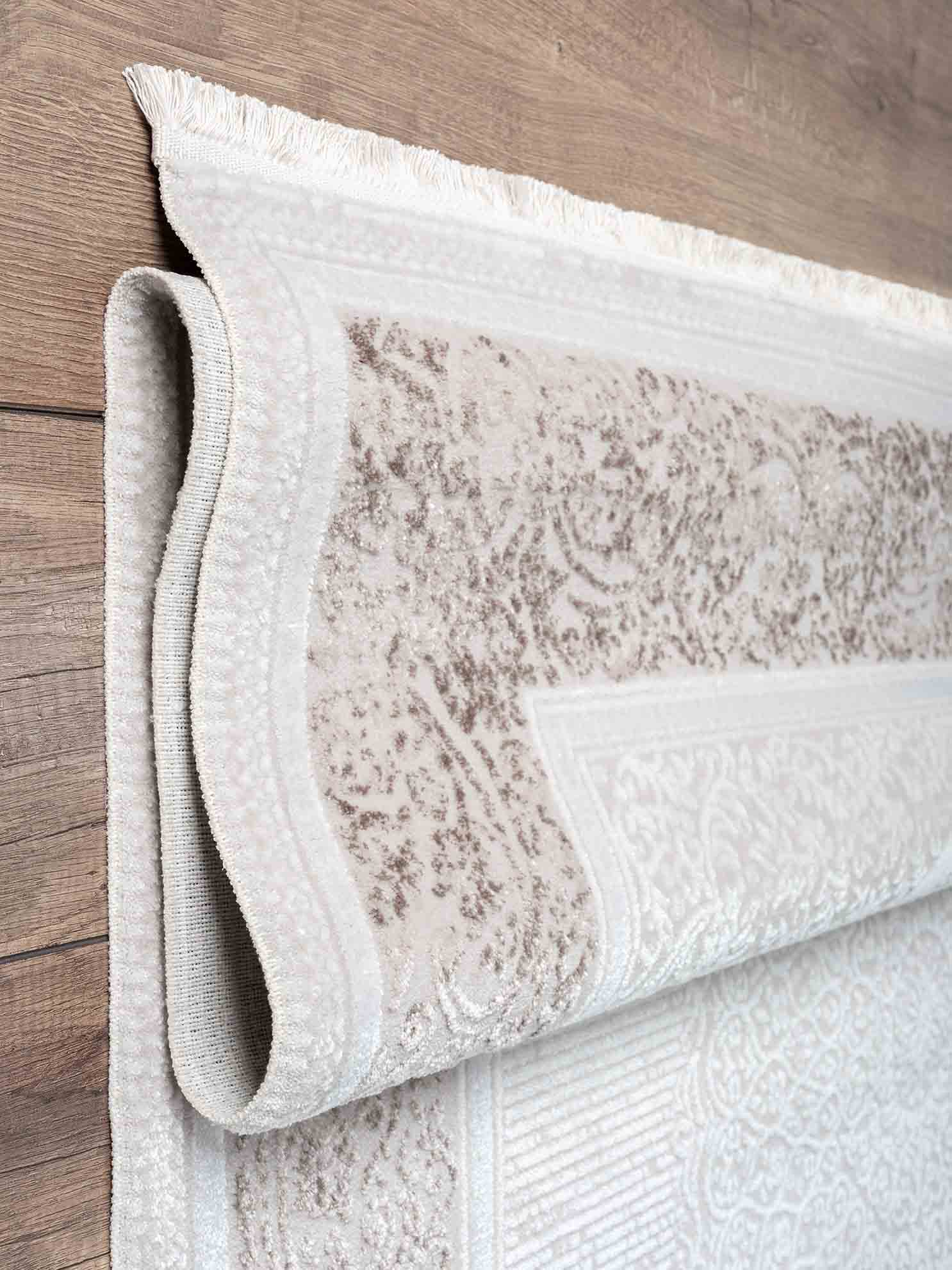 Nar A0205 Bej Uzun Ömürlü Yumuşak Dokulu Salon Mutfak Koridor Oturma Odası Yolluk Halı Makine Halısı