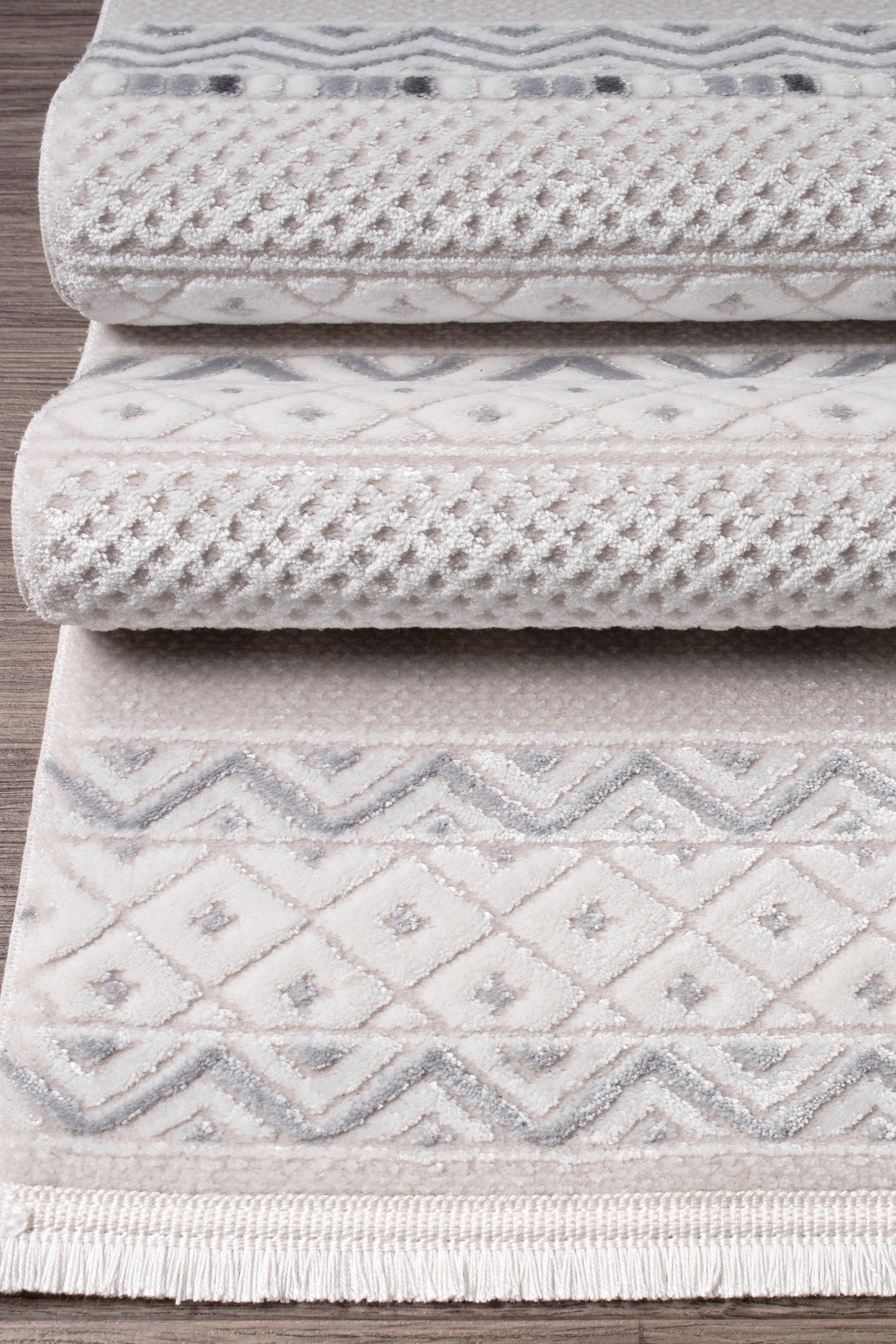 Nar A0235 Gri Uzun Ömürlü Yumuşak Dokulu Salon Mutfak Koridor Oturma Odası Yolluk Halı Makine Halısı