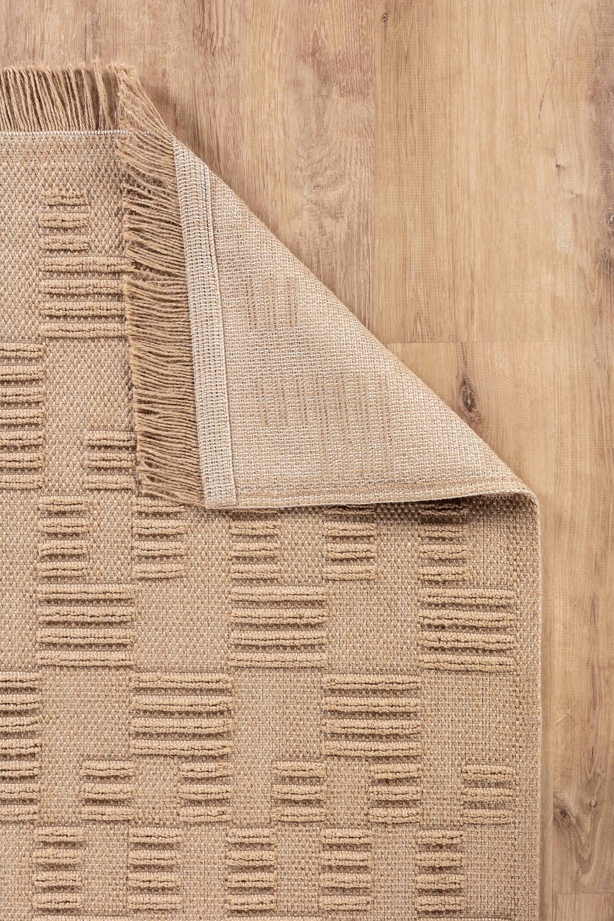 Natura 6664 100% Natural Jute Rug, Beige Color, Soft Texture, Stylish Design, Modern Woven Rug