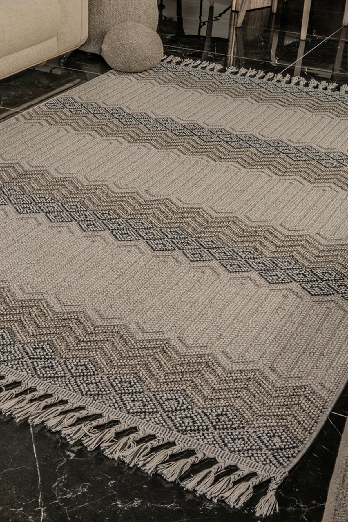 Natura 9965 Bej Hav Toz Vermez Yumuşak Dokulu Salon Mutfak Koridor Oturma Odası Yolluk Halı