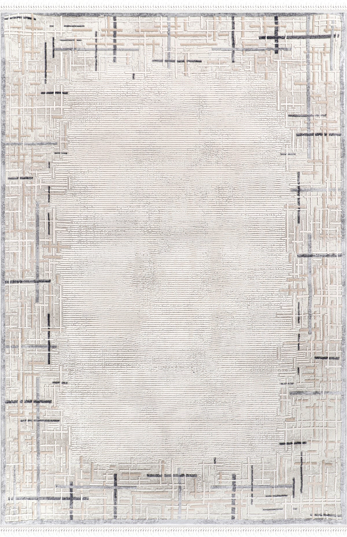 Nazende NZ001 Beige Soft Textured Living Room Kitchen Hallway Sitting Room Runner Rug Machine Made Carpet