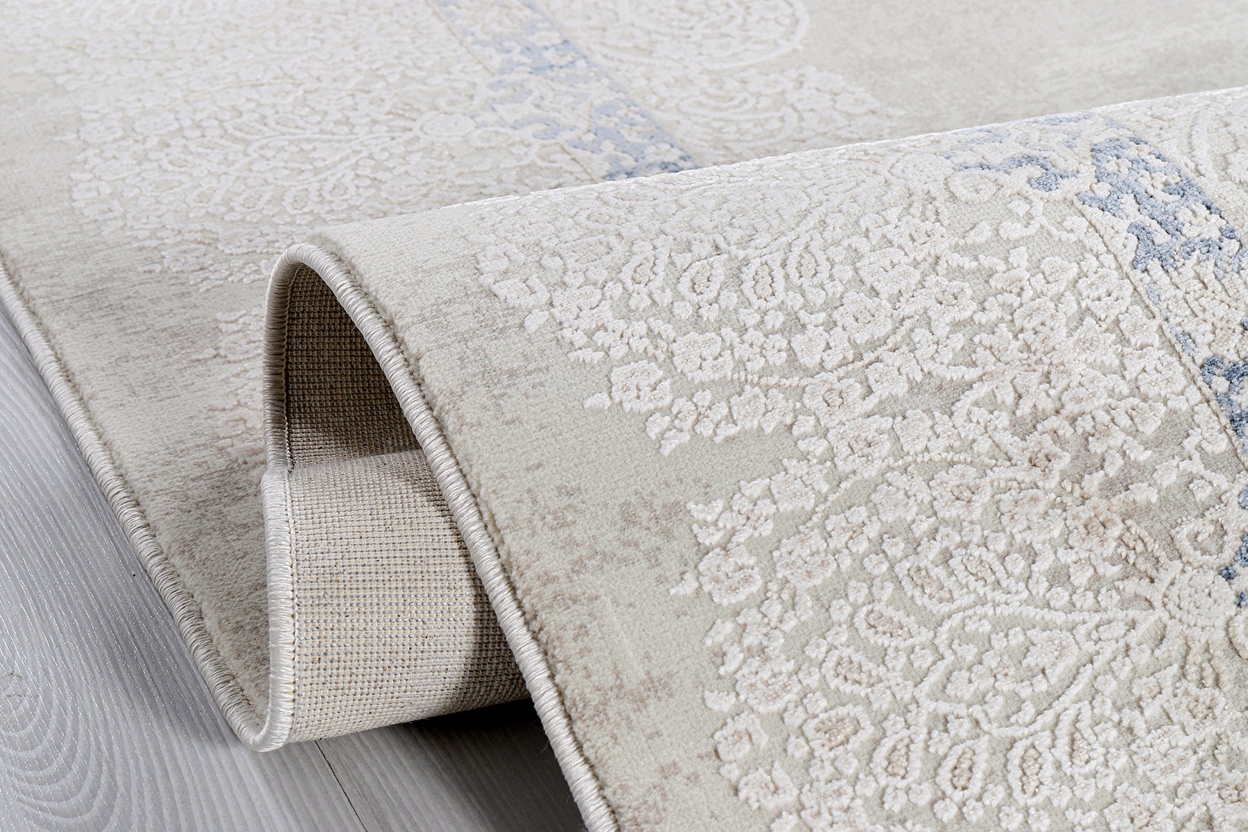 Nazende NZ002 Beige Soft Textured Living Room Kitchen Hallway Sitting Room Runner Rug Machine Made Carpet