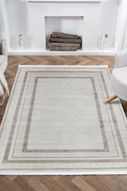 Nazende NZ003 Bej Yumuşak Dokulu Salon Mutfak Koridor Oturma Odası Yolluk Halı Makine Halısı