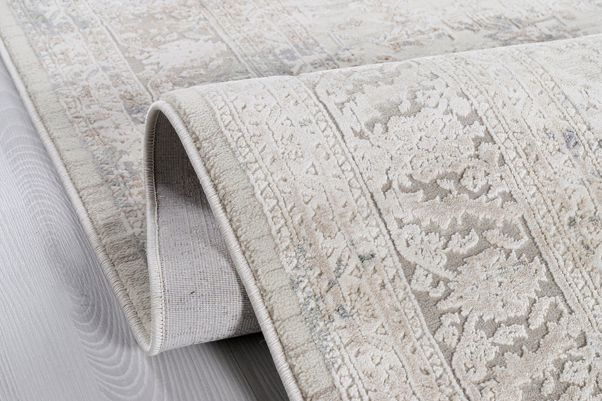 Nazende NZ004 Beige Soft Textured Living Room Kitchen Hallway Sitting Room Runner Rug Machine Made Carpet