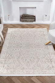 Nazende NZ005 Beige Weich strukturierter Läuferteppich für Wohnzimmer, Küche, Flur, Aufenthaltsraum, maschinell gefertigt