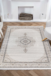 Nazende NZ006 Bej Yumuşak Dokulu Salon Mutfak Koridor Oturma Odası Yolluk Halı Makine Halısı
