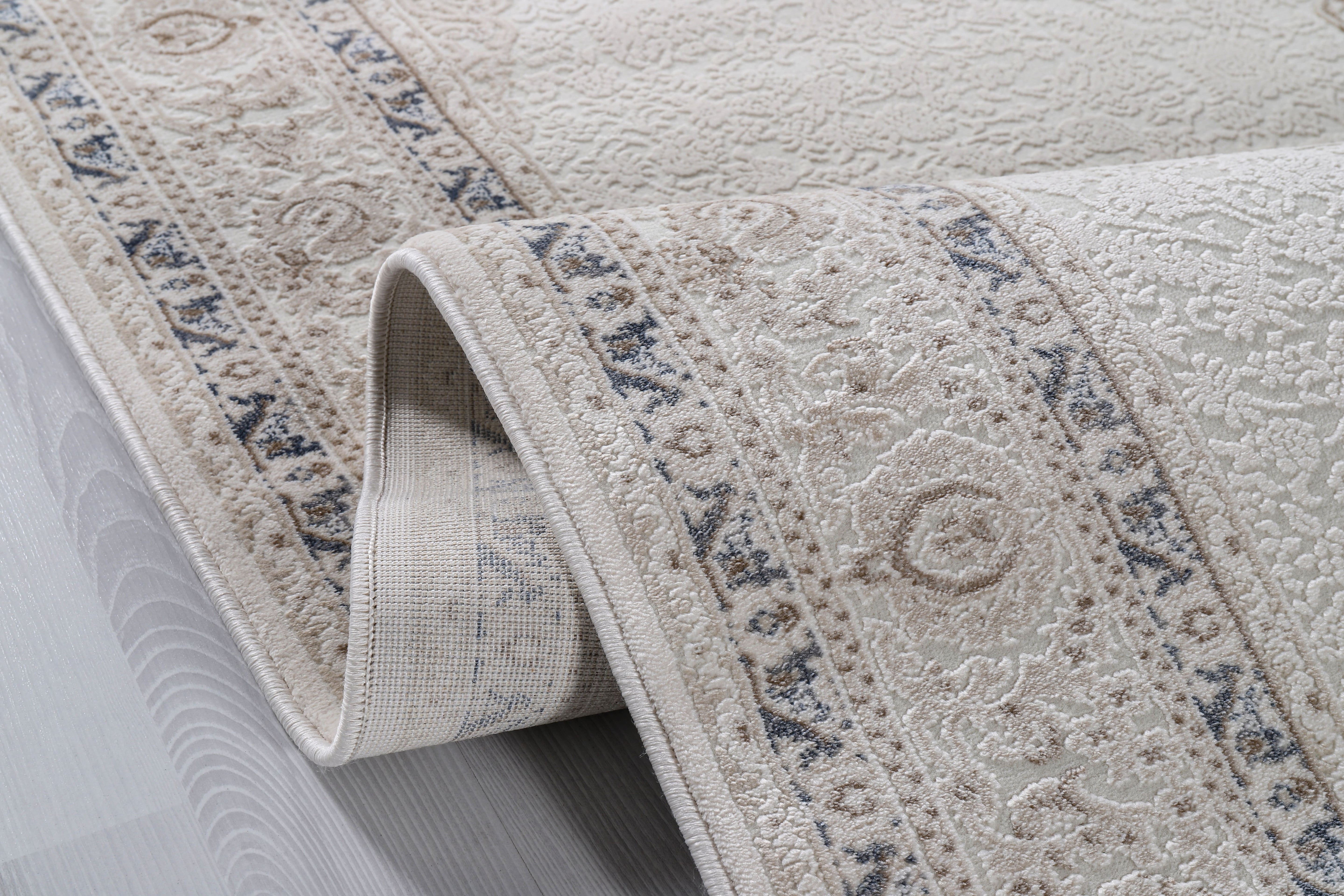 Nazende NZ006 Bej Yumuşak Dokulu Salon Mutfak Koridor Oturma Odası Yolluk Halı Makine Halısı