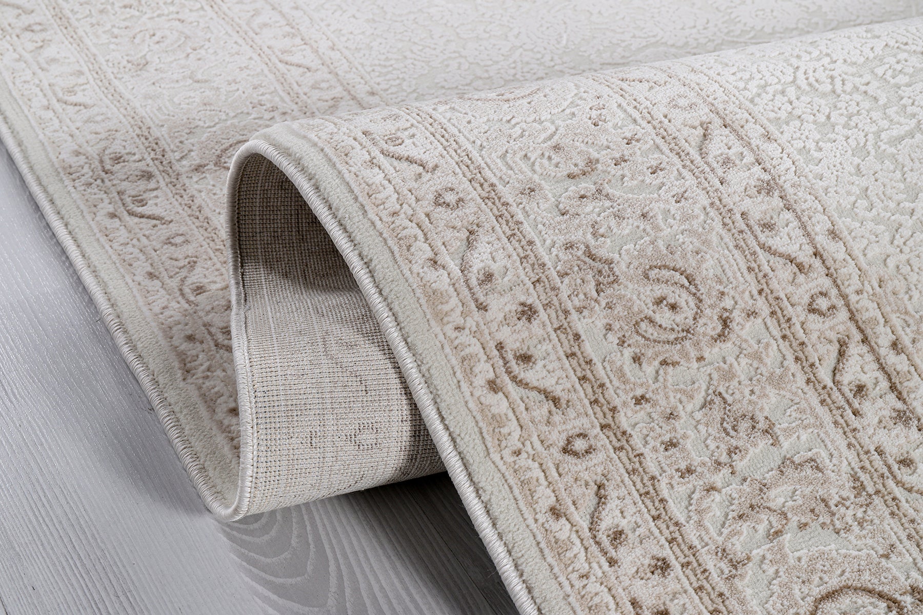 Nazende NZ007 Bej Yumuşak Dokulu Salon Mutfak Koridor Oturma Odası Yolluk Halı Makine Halısı