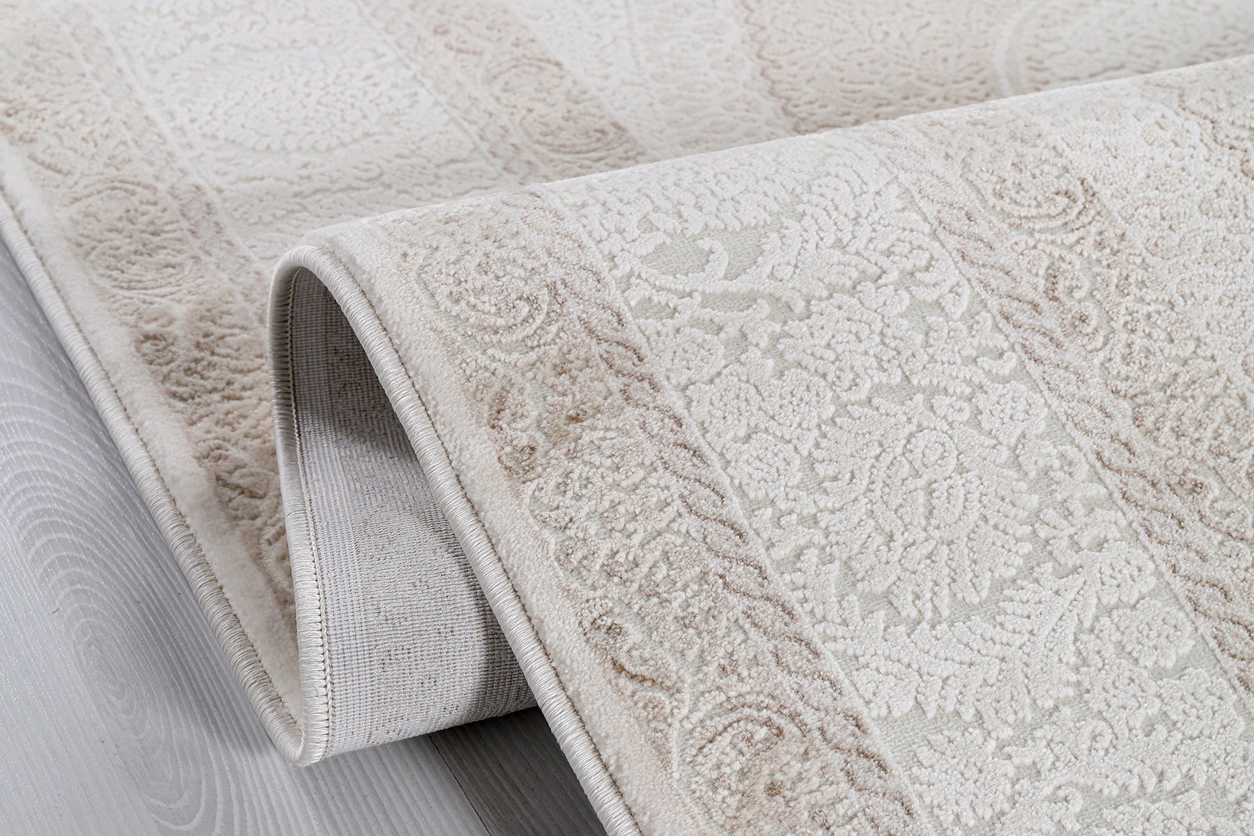 Nazende NZ008 Bej Yumuşak Dokulu Salon Mutfak Koridor Oturma Odası Yolluk Halı Makine Halısı